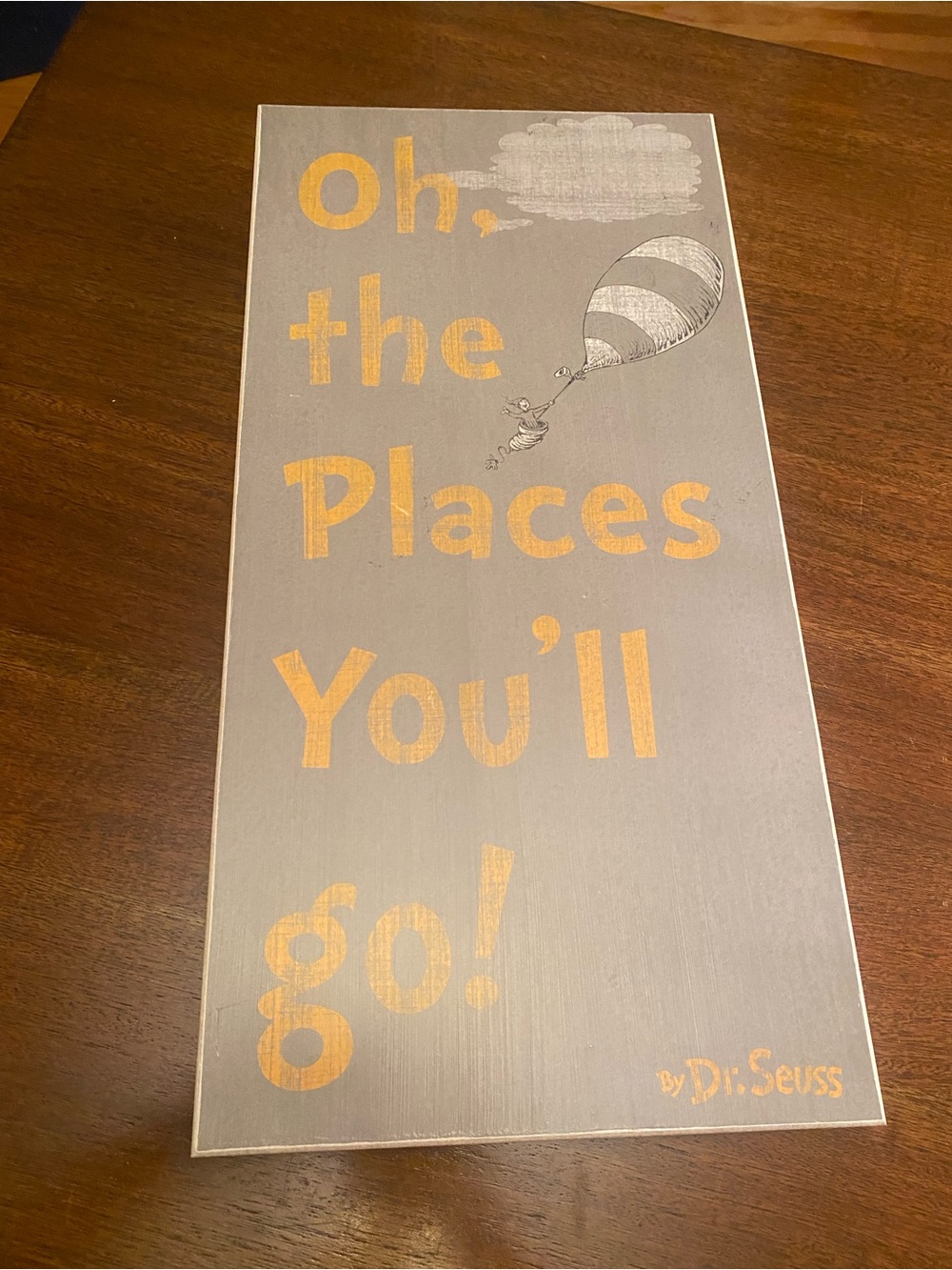 Dr. Seuss Oh, the Places You'll Go! Wooden Wall Art. 24”x12” Vintage